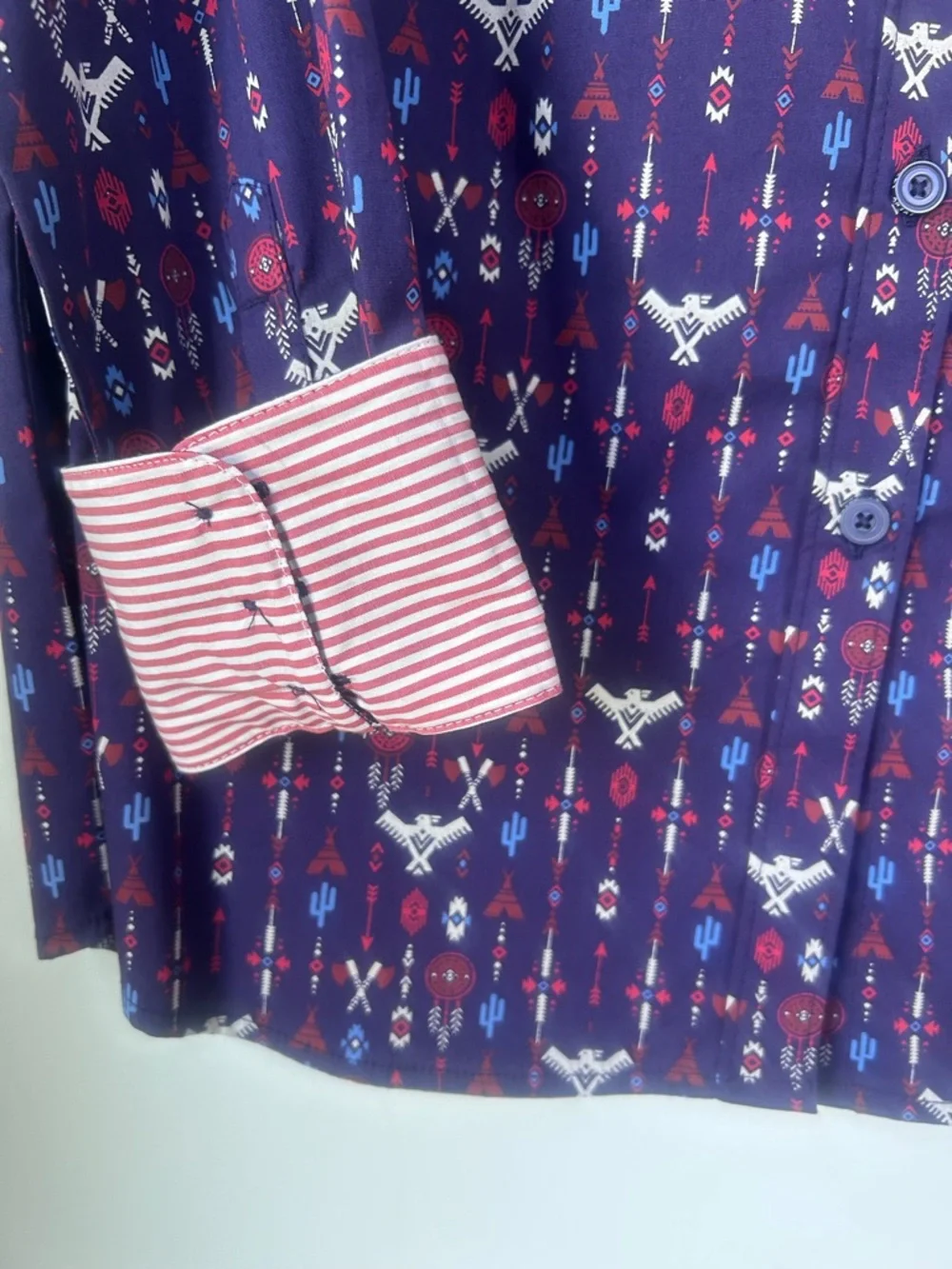 Ariat Kirby Long Sleeve Button Up Southwest Thunderbird Print Western Shirt - Picture 6 of 9